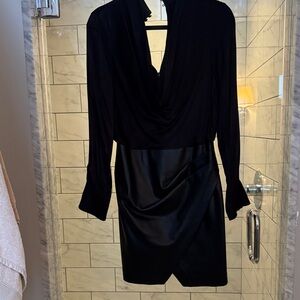 Elegant Black Draped Dress